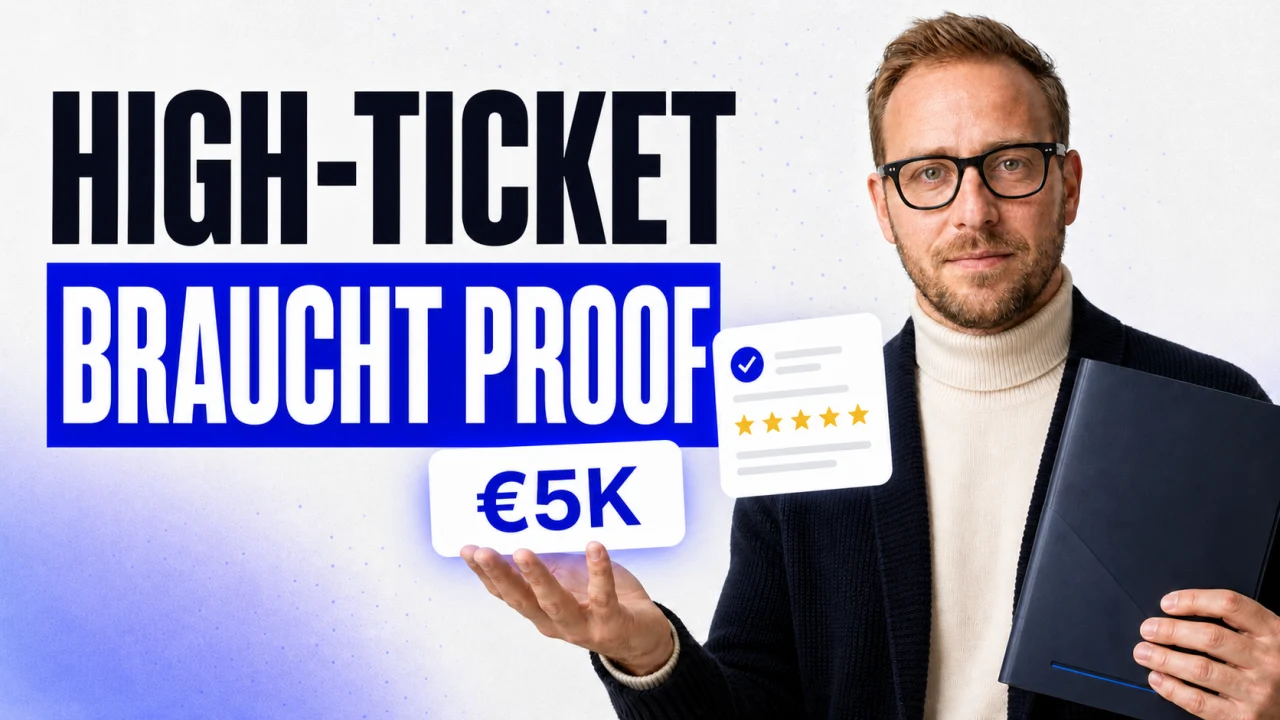 High-Ticket Social Proof mit Lukas König, einem Angebot und einer verifizierten Review