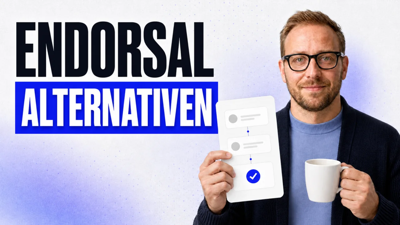 TrustFuel-Vergleich von Endorsal-Alternativen mit einem automatisierten Review-Workflow und einer Kaffeetasse