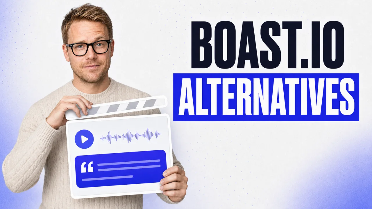 TrustFuel comparison of Boast.io alternatives with a video testimonial production slate